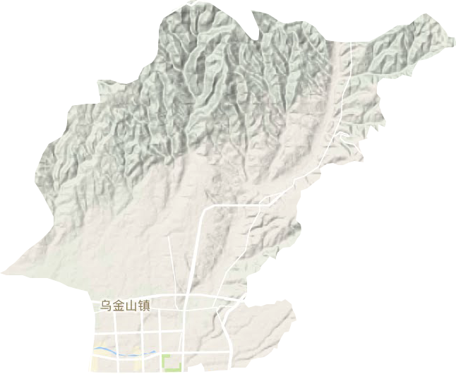 乌金山镇地形地图