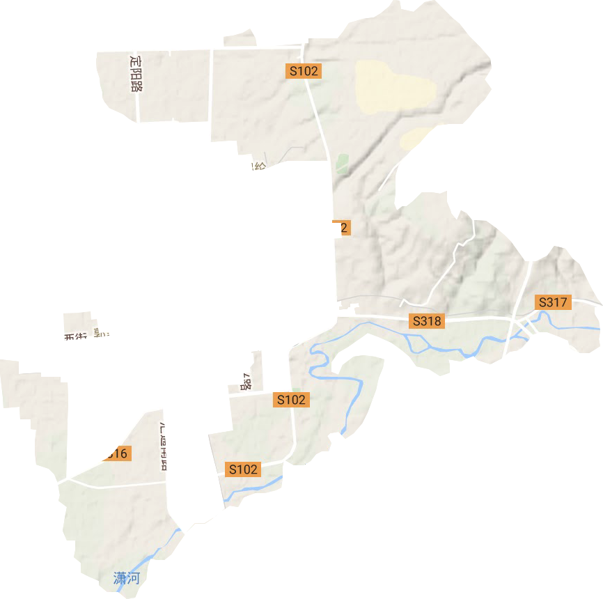 郭家堡乡地形地图