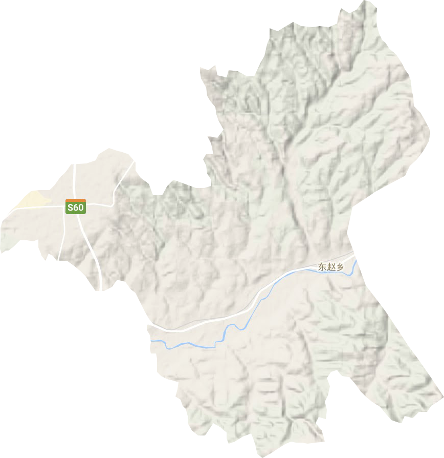 东赵乡地形地图