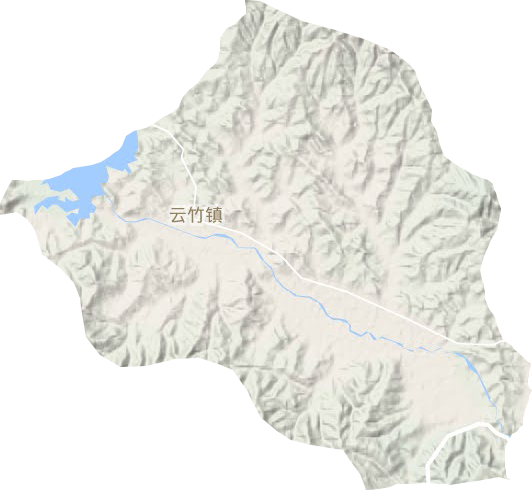 云簇镇地形地图