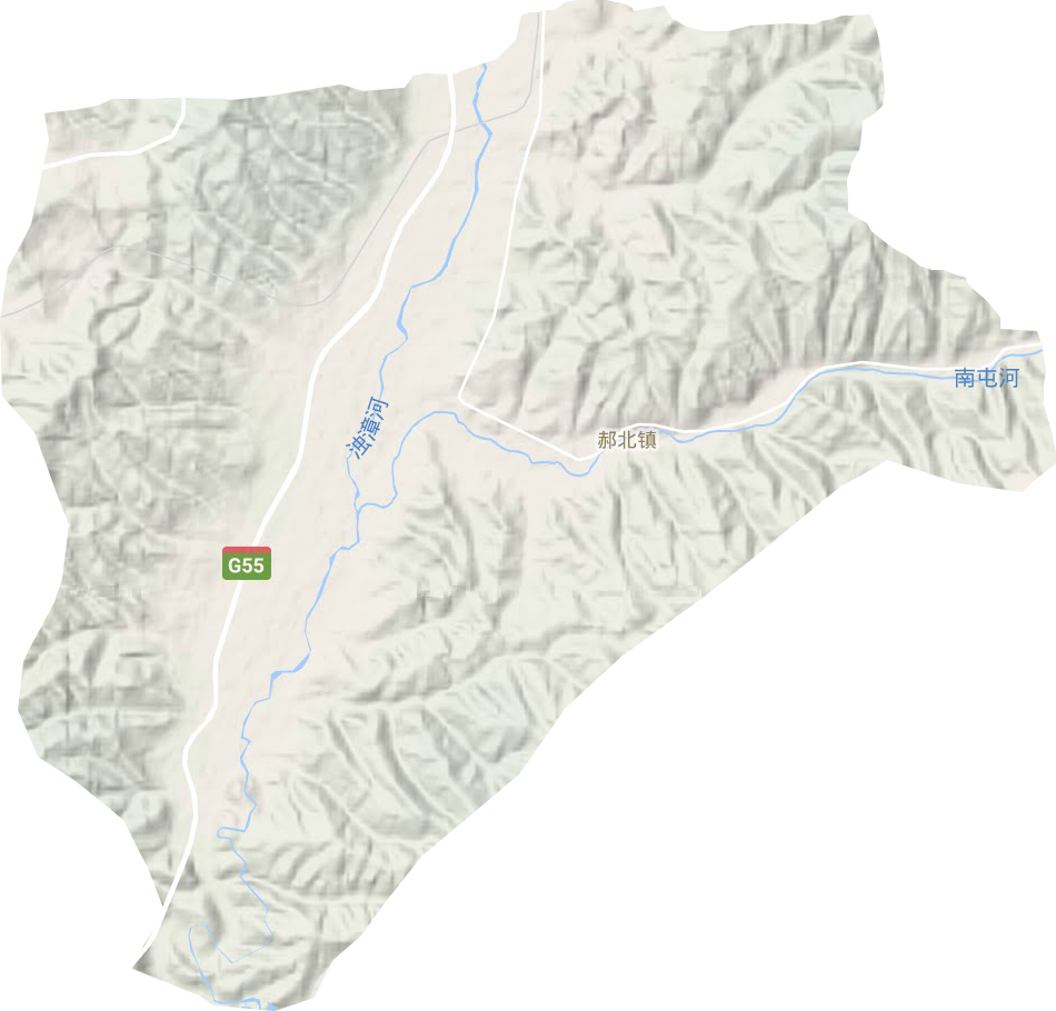 郝北镇地形地图