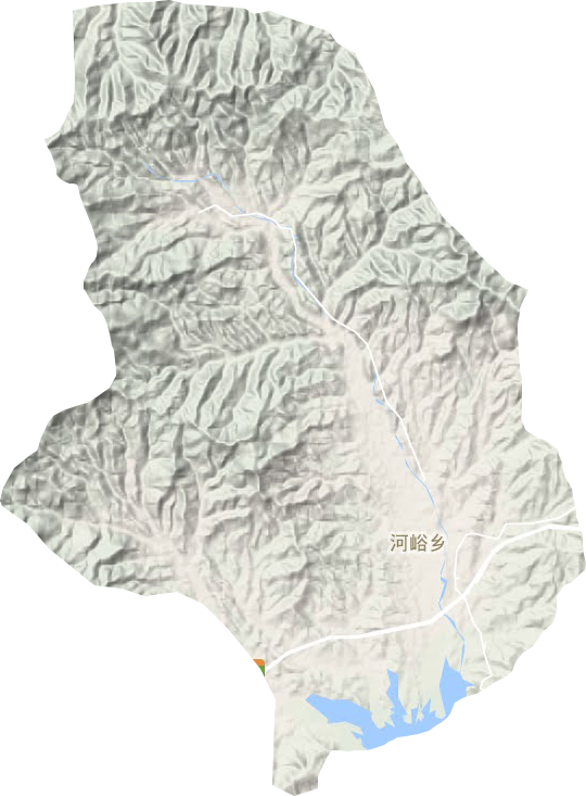 河峪乡地形地图