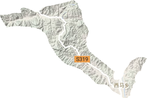 西马乡地形地图