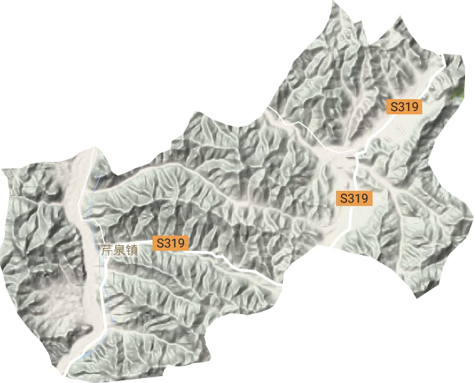 芹泉镇地形地图