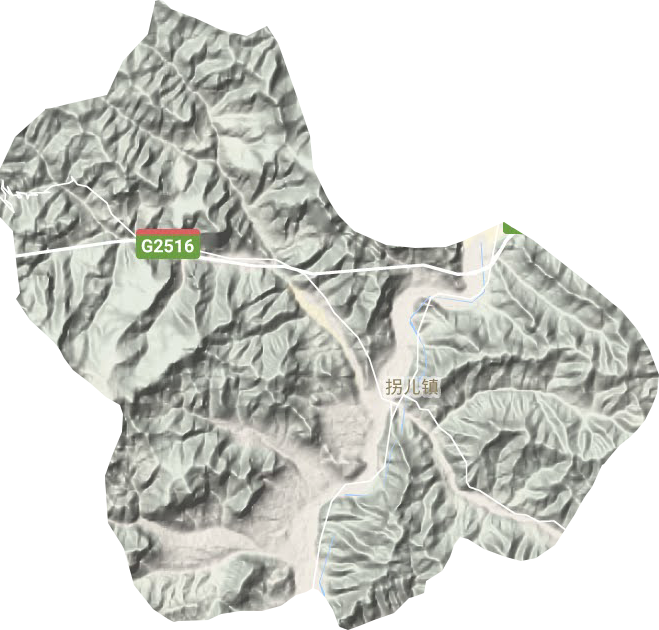 拐儿镇地形地图