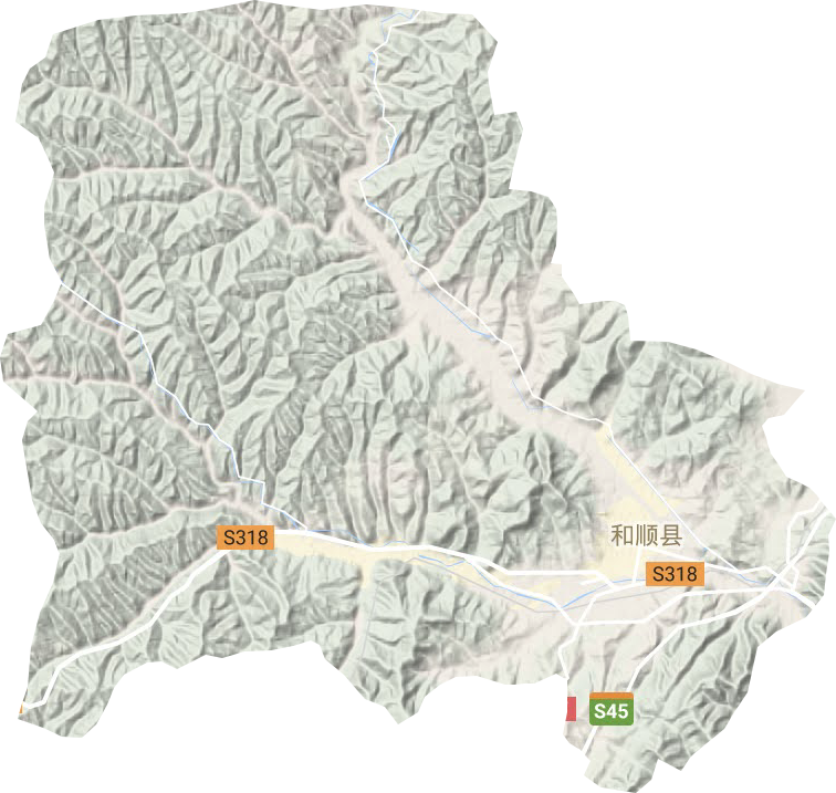 义兴镇地形地图