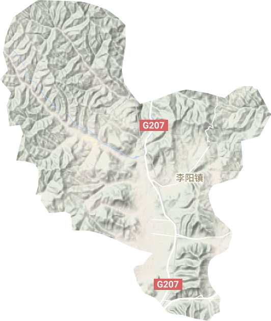 李阳镇地形地图