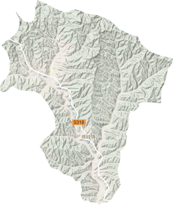 横岭镇地形地图