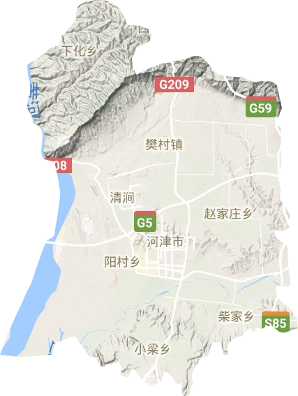 河津市地形地图