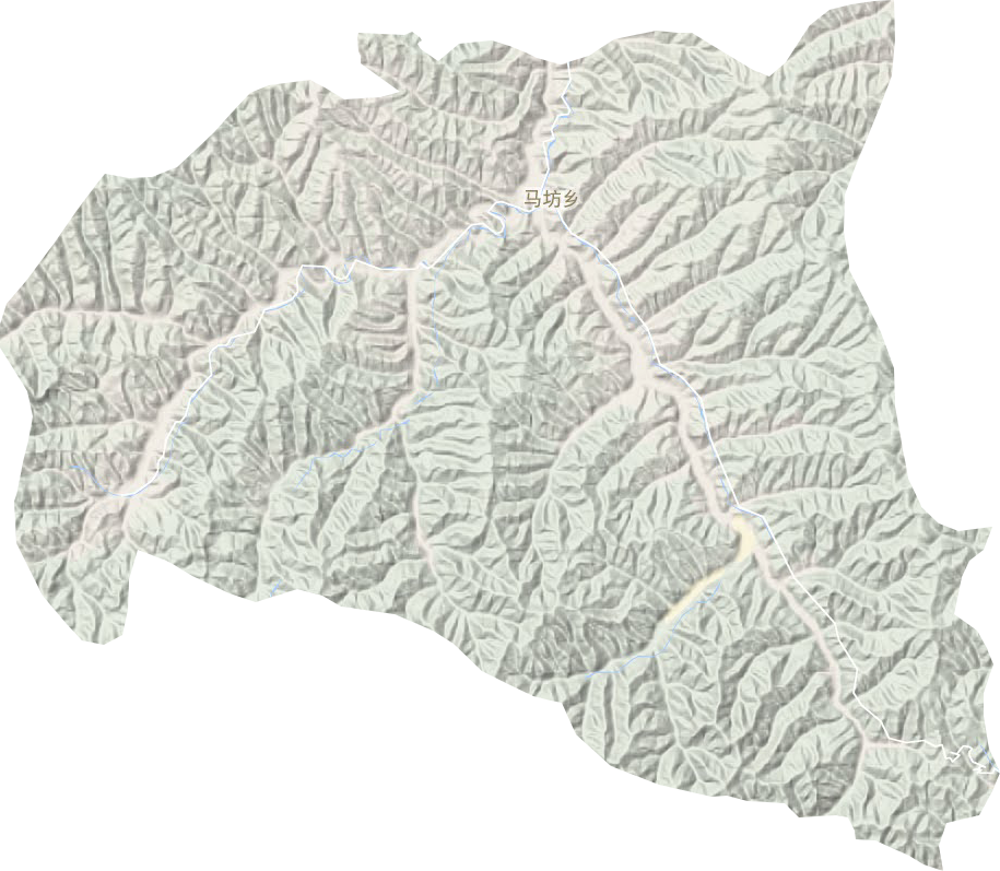 马坊乡地形地图