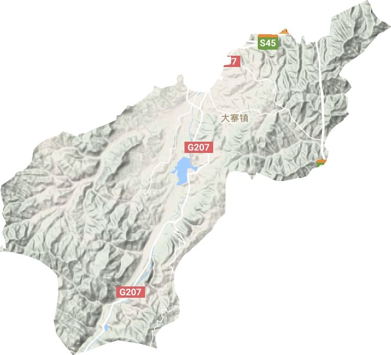 大寨镇地形地图