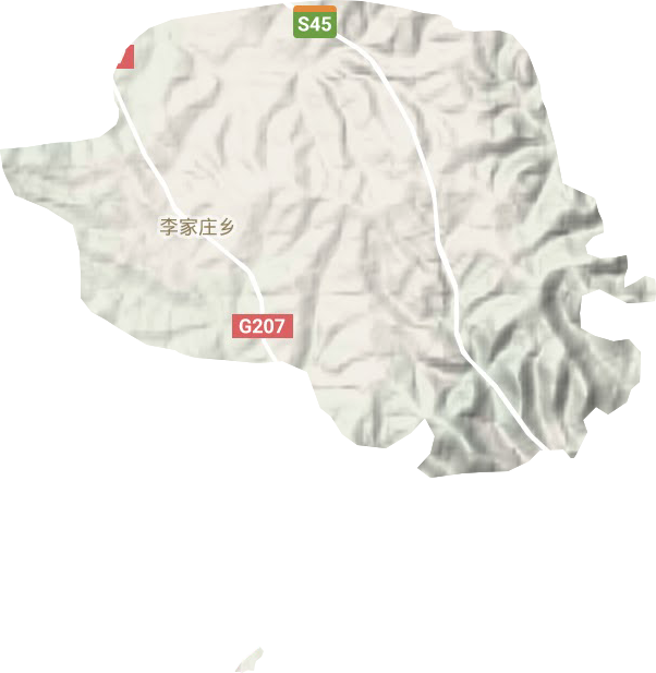 李家庄乡地形地图