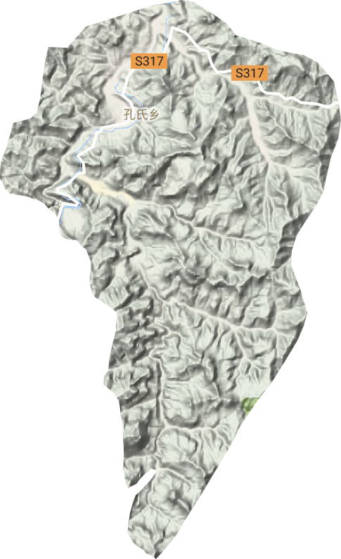 孔氏乡地形地图