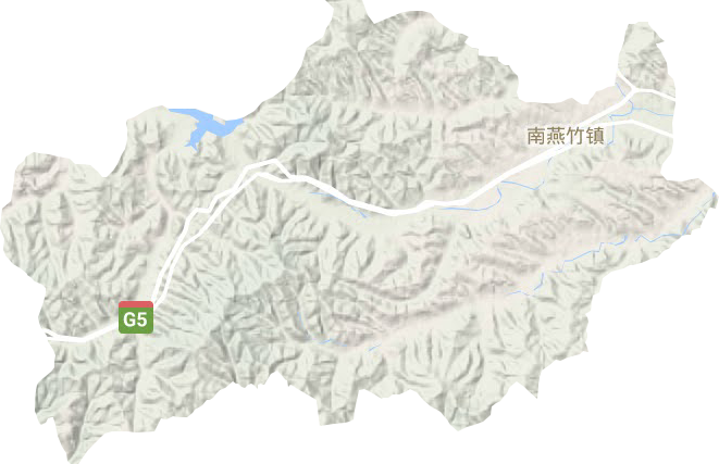 南燕竹镇地形地图