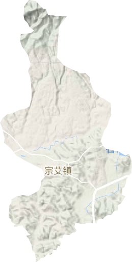 宗艾镇地形地图