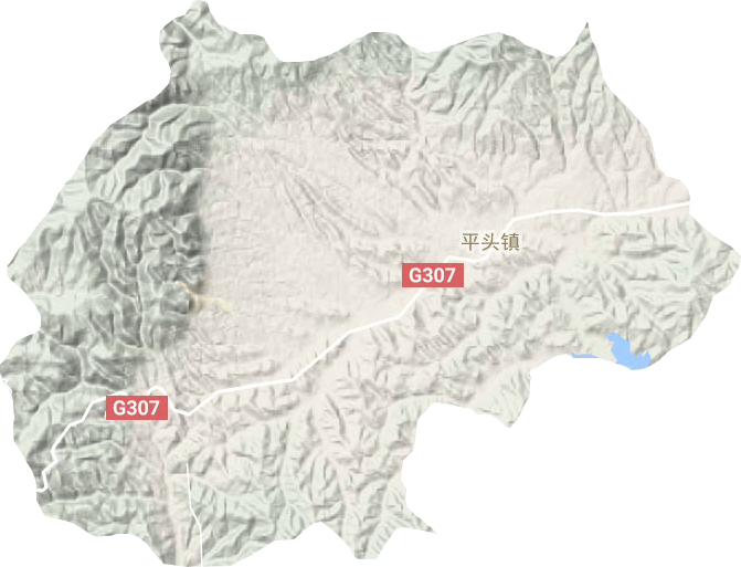平头镇地形地图