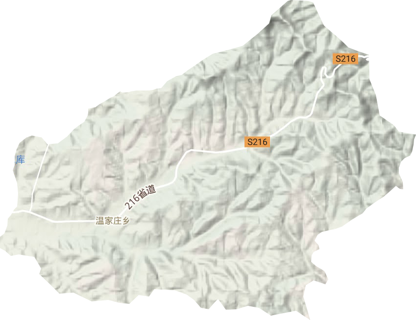 温家庄乡地形地图