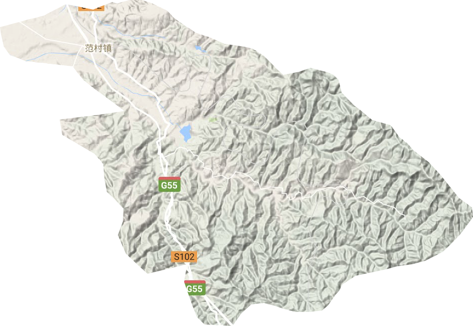 范村镇地形地图