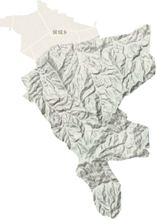侯城乡地形地图