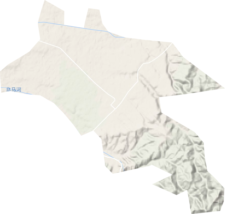 小白乡地形地图