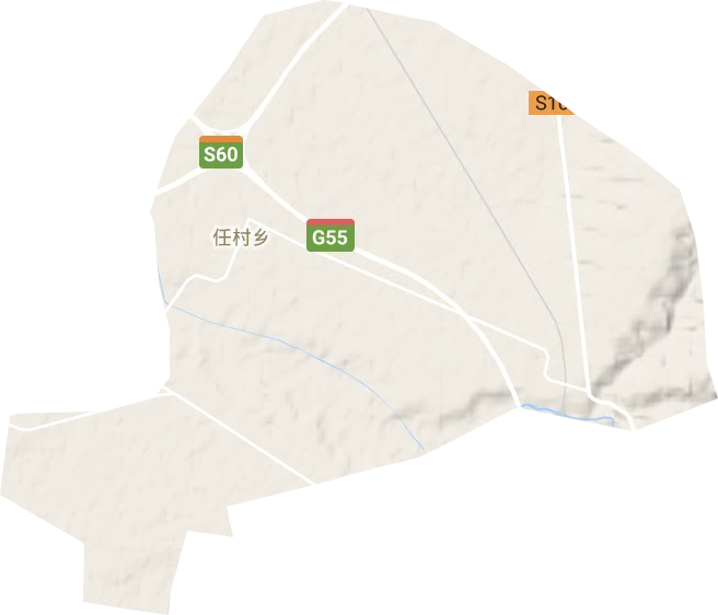 任村乡地形地图