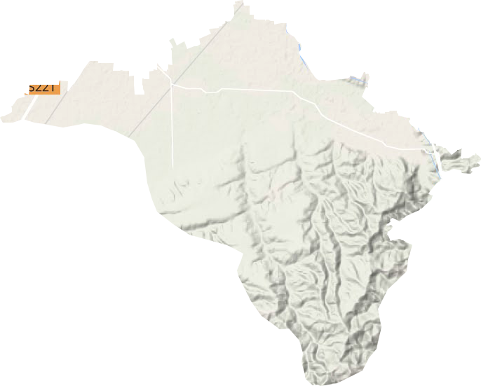 古县镇地形地图