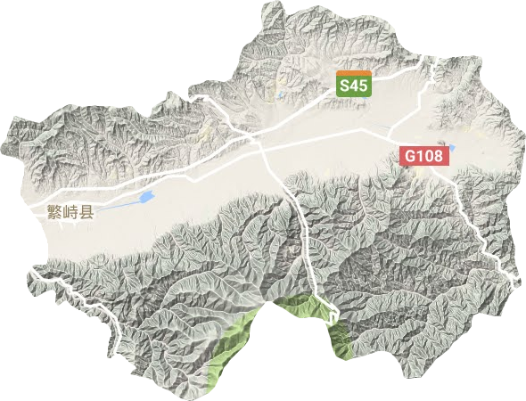 繁峙县地形地图