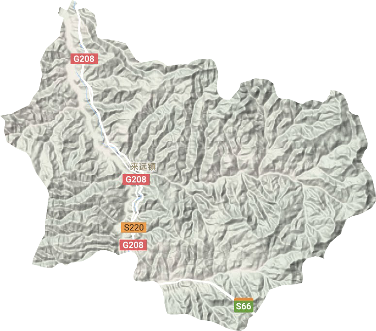 来远镇地形地图