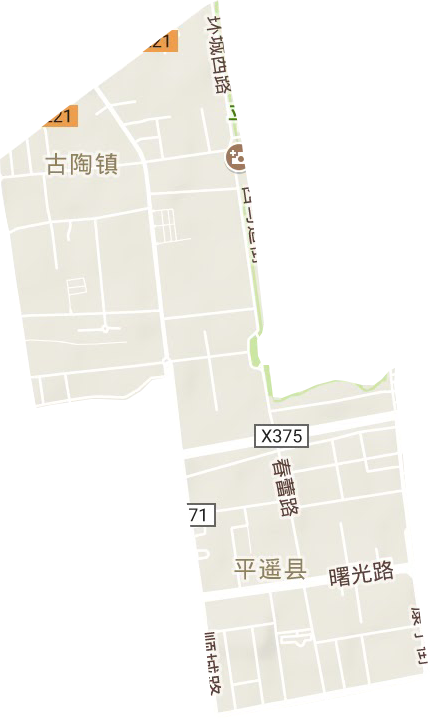 城西街道地形地图