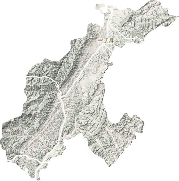 宁武县地形地图