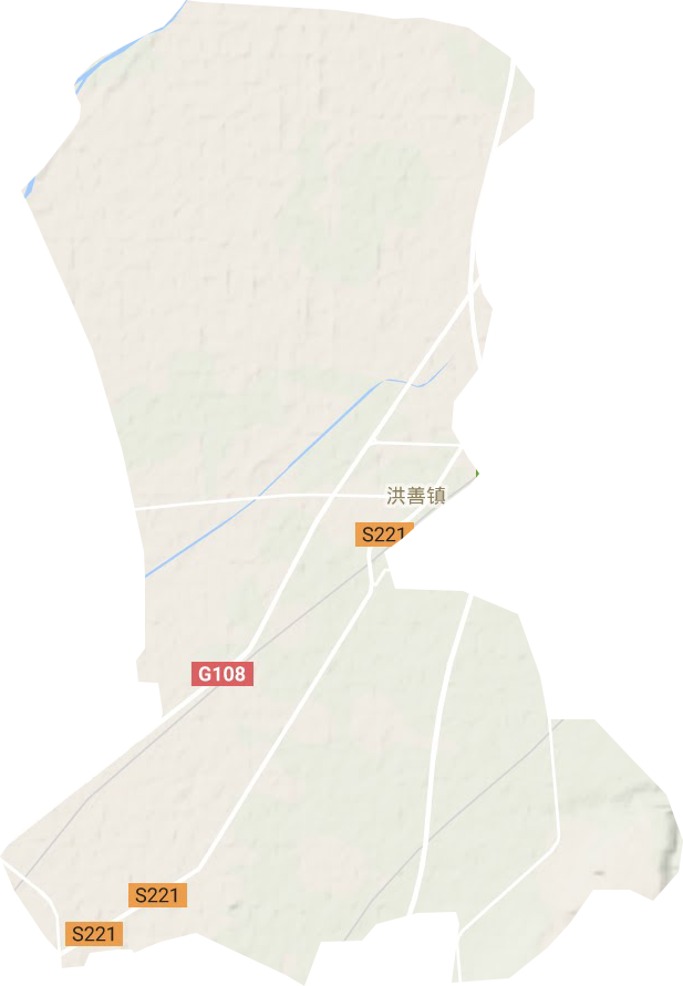 洪善镇地形地图