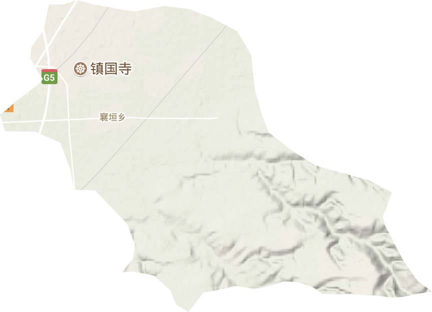 襄垣乡地形地图