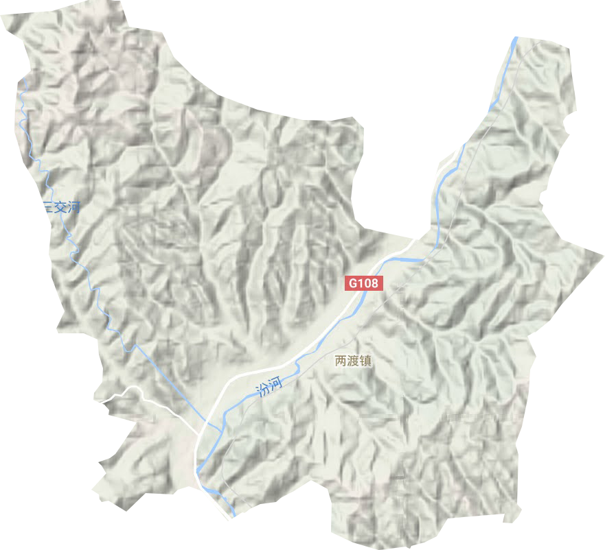 两渡镇地形地图