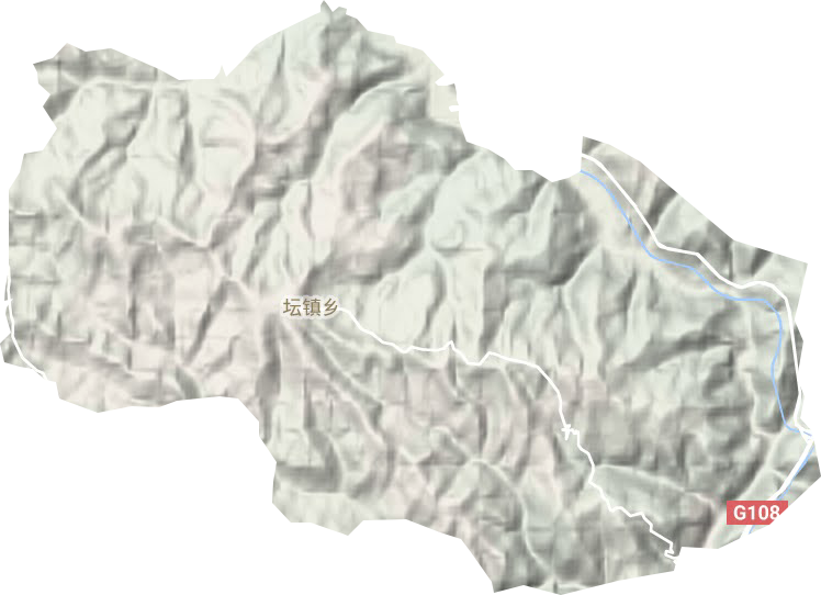坛镇乡地形地图