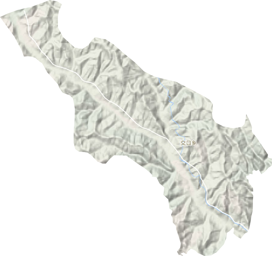 交口乡地形地图