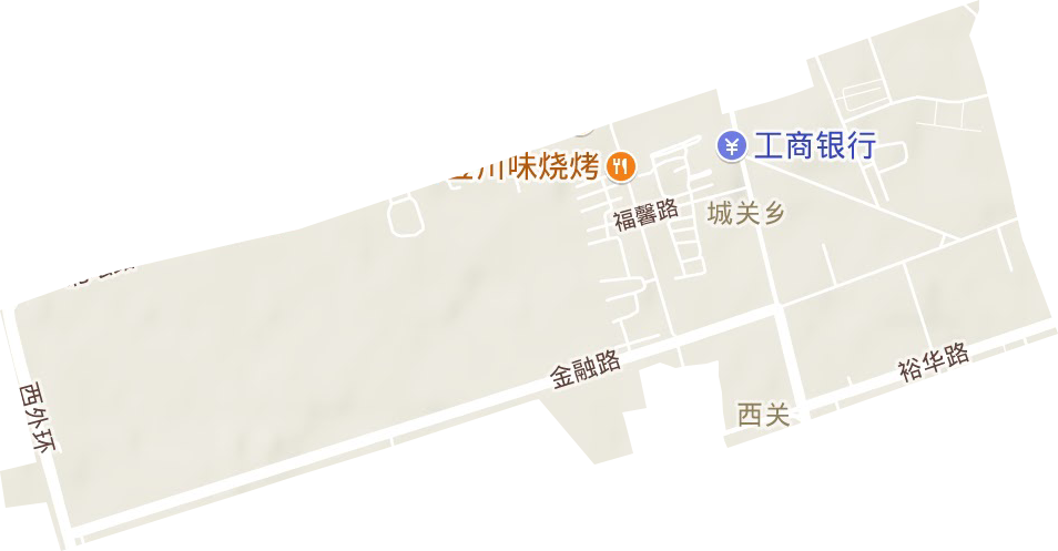 西关街道地形地图