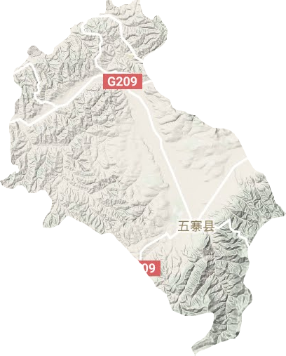 五寨县地形地图