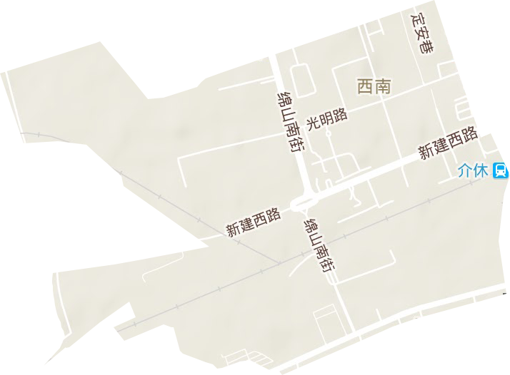西南街道地形地图