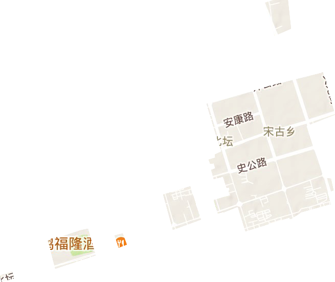 北坛街道地形地图