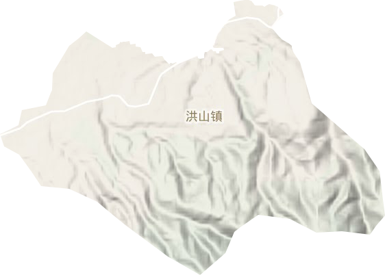 洪山镇地形地图