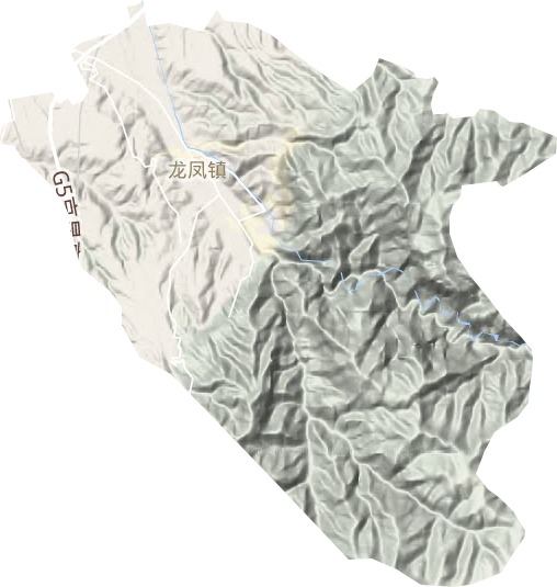龙凤镇地形地图