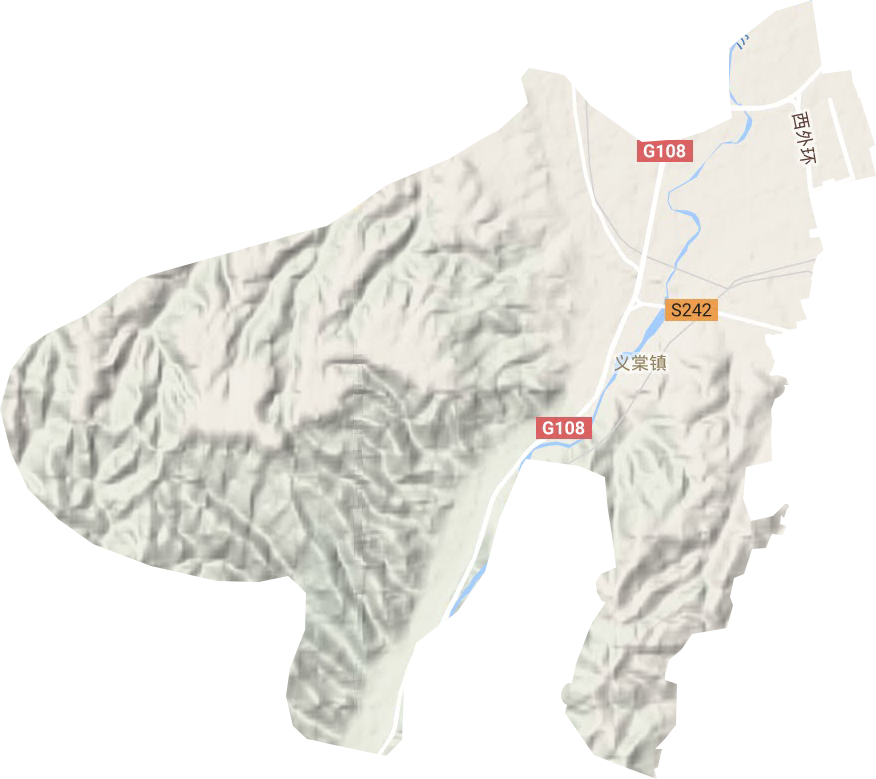 义棠镇地形地图