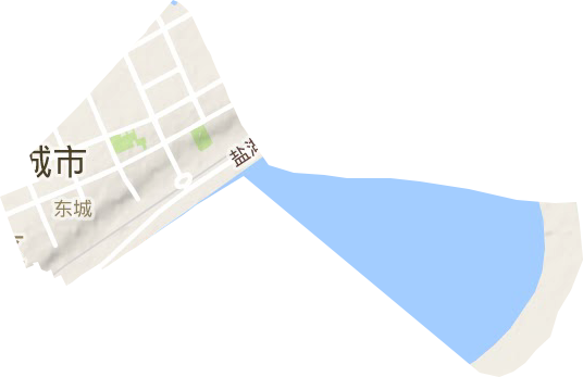 东城街道地形地图