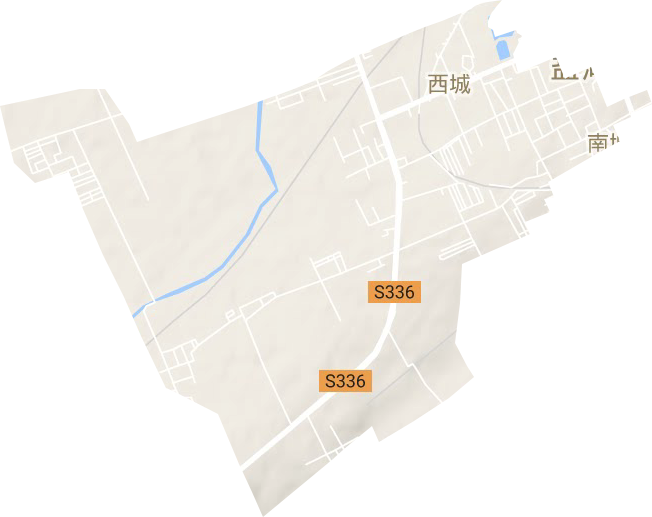 西城街道地形地图
