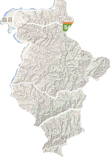 河曲县地形地图