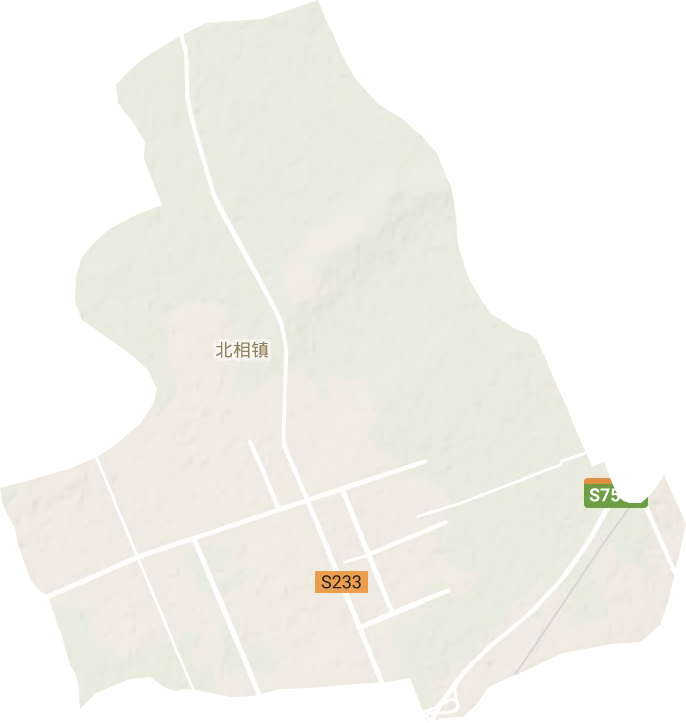 北相镇地形地图