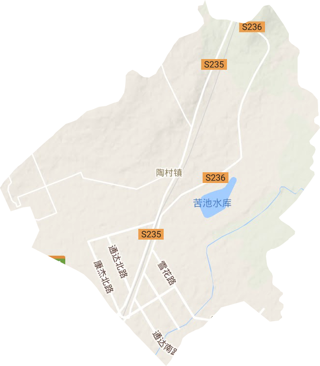 陶村镇地形地图