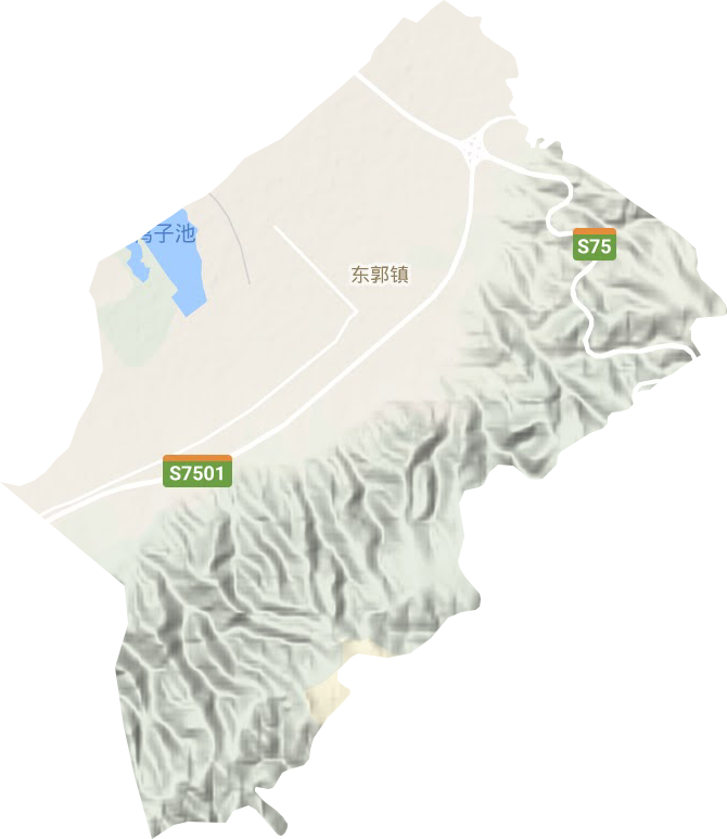 东郭镇地形地图