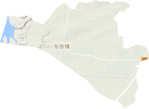 东张镇地形地图