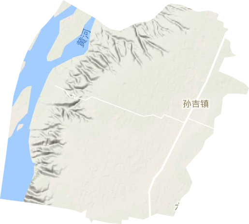 孙吉镇地形地图